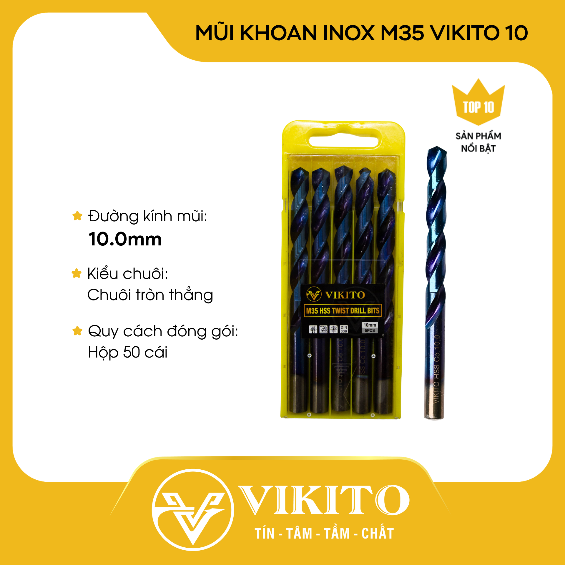 Mũi khoan inox M35 VIKITO 10